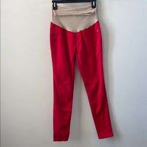 Red Motherhood Maternity Pants